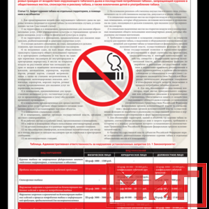 Фото 48 - Курение запрещено, плакат.